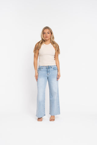 AISHA - Wide-leg cropped jeans