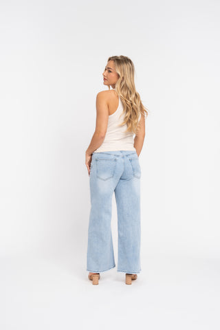 AISHA - Wide-leg cropped jeans