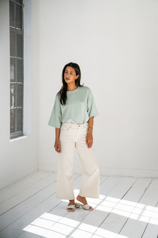 AISHA - Wide-leg cropped jeans