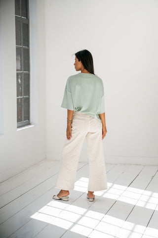 AISHA - Wide-leg cropped jeans