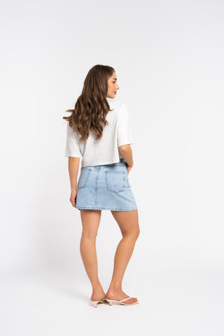 JUDITH - Blue skirt with studs