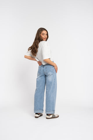 SKYLAR - Rolled hem jeans