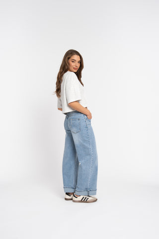 SKYLAR - Rolled hem jeans