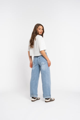 SKYLAR - Rolled hem jeans