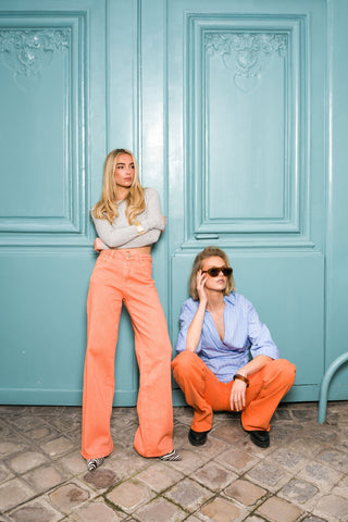 SABRINA - Jean denim orange