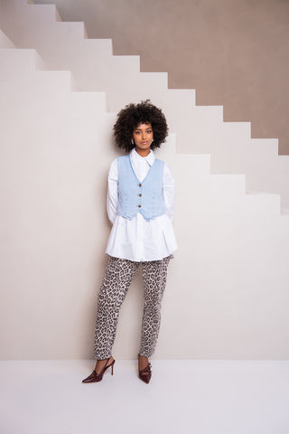 TILLY - Gilet en jean denim clair