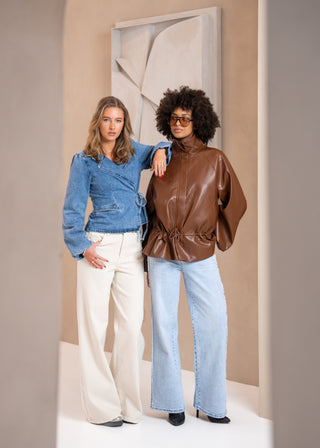 TAYLOR - Top cache coeur en jean