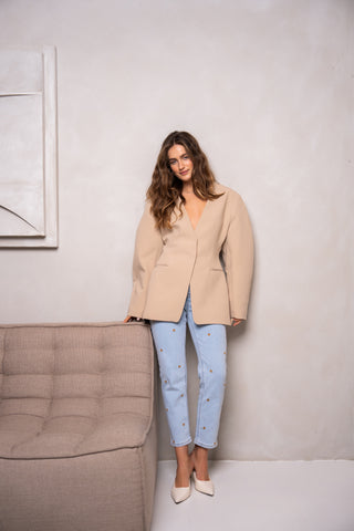 MANOA - Embroidered Heart Jeans