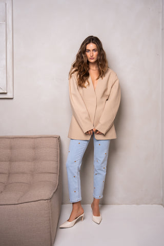 MANOA - Embroidered Heart Jeans