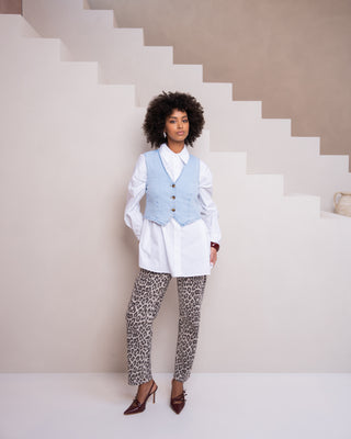 TILLY - Gilet en jean denim clair