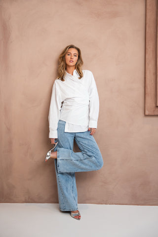 ARMY - Wide-leg jeans with diagonal seams