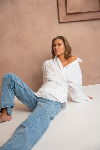 ARMY - Jean large avec coutures diagonale