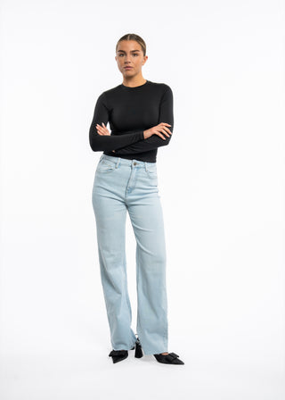 AMELIE - Jean wide leg bleu clair