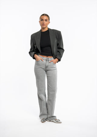 AMBRE - Mid-rise wide-leg jeans