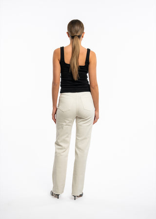 SUZY - Beige straight-leg jeans