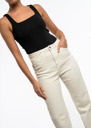 SUZY - Beige straight-leg jeans
