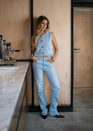 TELLY - Buttoned sleeveless top