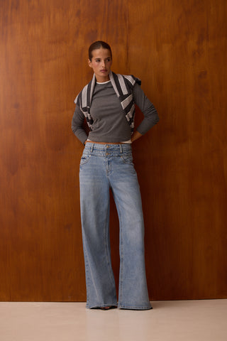 AUDRINA - Double-button jeans